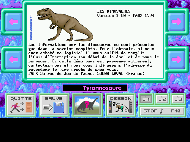 Dinosaures (Les) [Falcon030] atari screenshot
